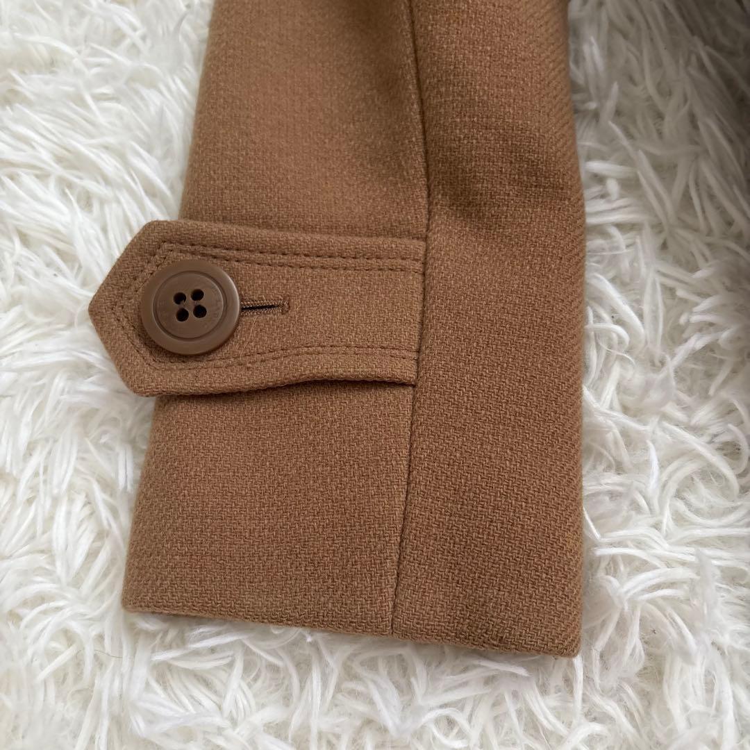 バーバリーブルーレーベル　コート　ベルト　ロゴボタン　ベージュ　三陽商会