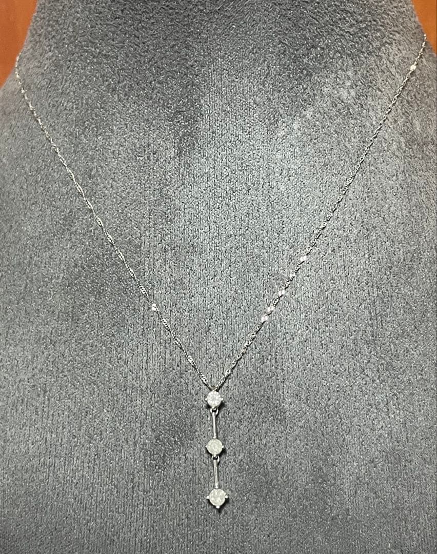 k18WG ダイヤモンド 0.30ct ネックレス ペンダントトップ