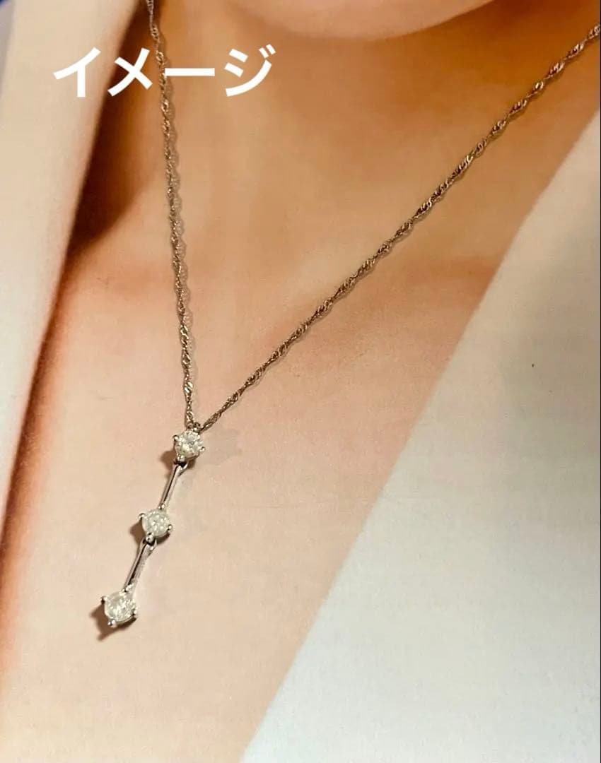 k18WG ダイヤモンド 0.30ct ネックレス ペンダントトップ