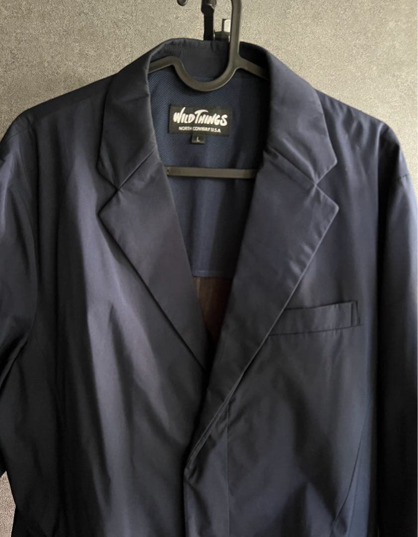 超美品ワイルドシングスセットアップスーツ2点セット　ネイビーウエストゴム