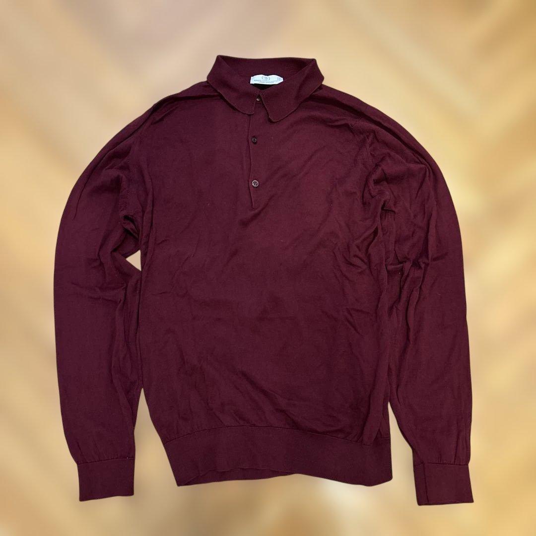 トップス John Smedley Long Sleeve Burgandy L
