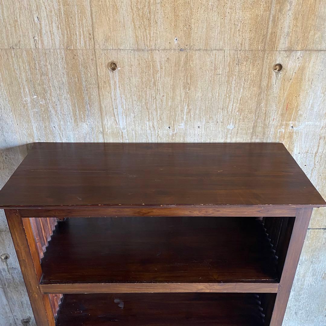 オープンシェルフ　オープンラック　木製　ヴィンテージ アジアン家具