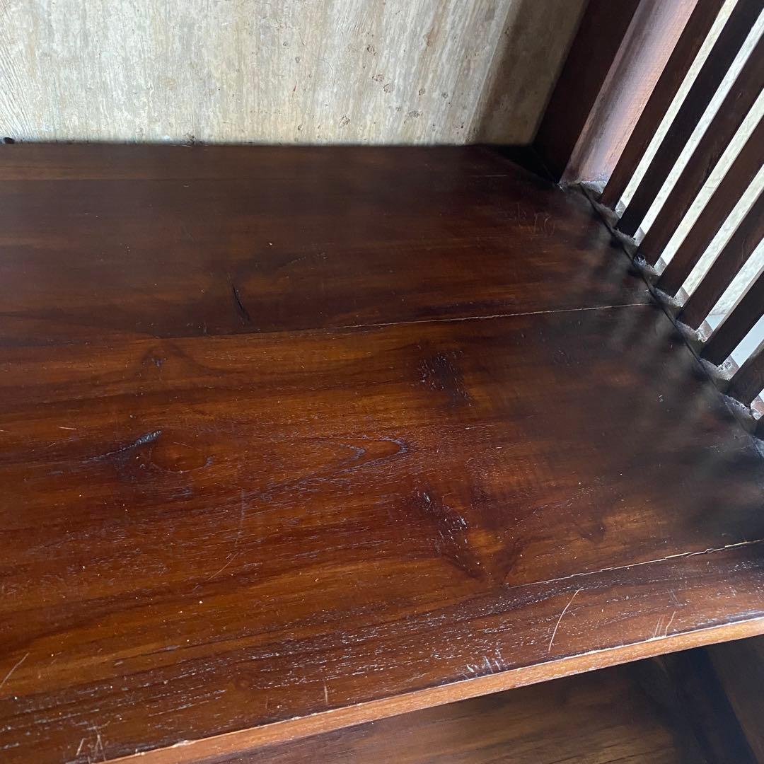 オープンシェルフ　オープンラック　木製　ヴィンテージ アジアン家具