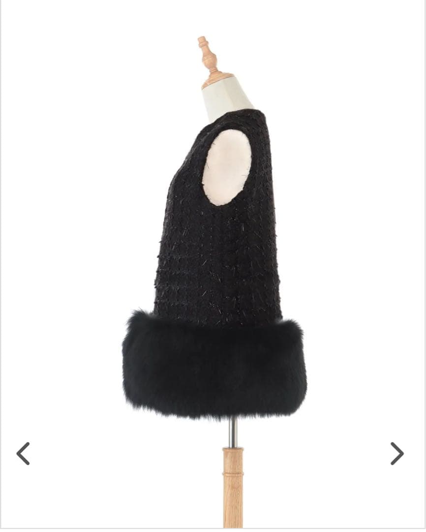 REIMI collaborationボリュームFOXファーツイードジレ