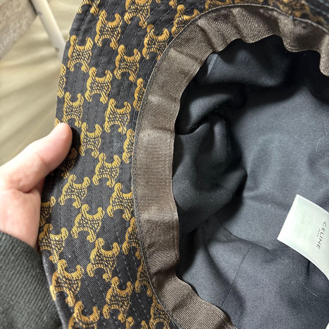 CELINE セリーヌ　ロゴ　バケハ　バケットハット　M