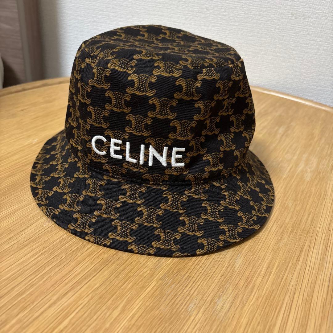 CELINE セリーヌ　ロゴ　バケハ　バケットハット　M