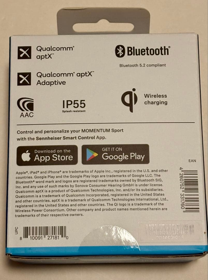 ゼンハイザー Sennheiser ワイヤレスMOMENTUM Sport