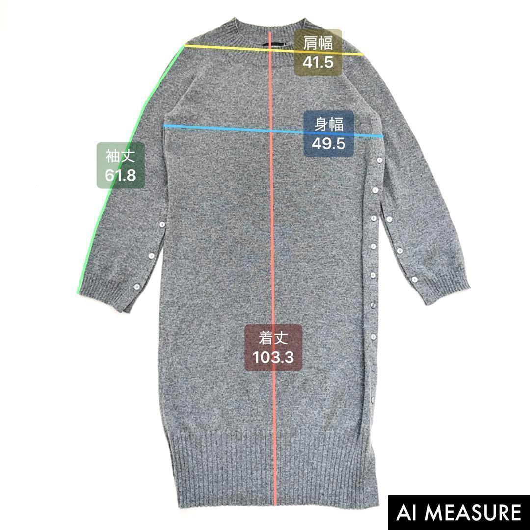 カシミヤ100%✨CIVIDINI デザイン ニット ワンピース XL 42