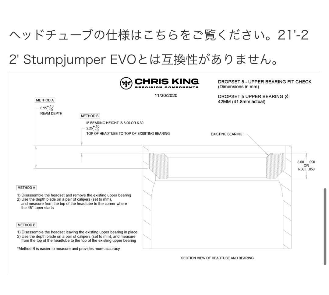 CHRIS KING ヘッドパーツ　DROPSET5 ゴールド