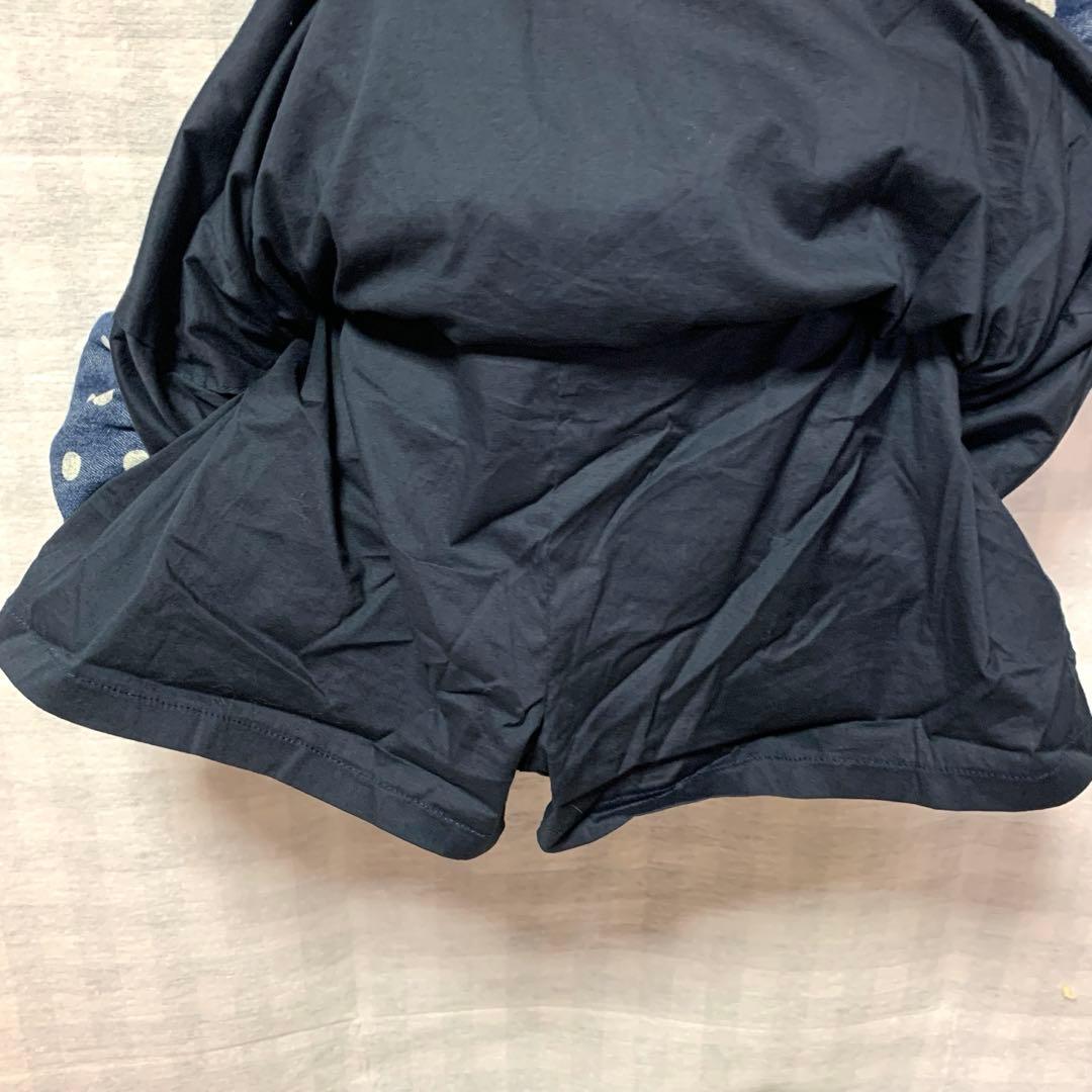 LIZLISA 希少 ドット柄 デニム 裾バルーン サロペット