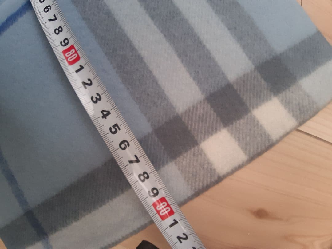 新品タグ付！正規品BURBERRYLONDON★水色ジャイアントチェックマフラー