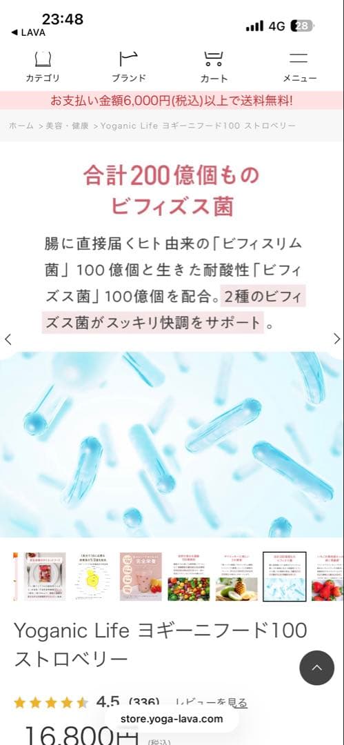 YOGINI FOOD 100 ストロベリー　ラバ