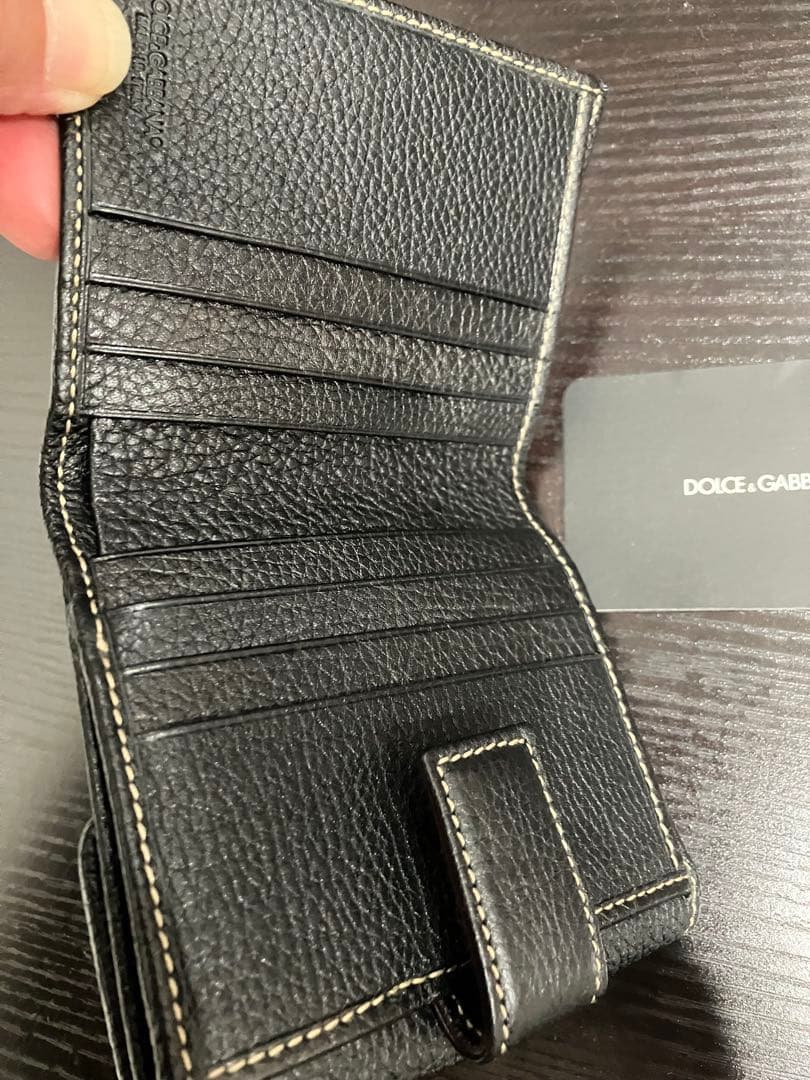 DOLCE & GABBANA ブラック二つ折り財布