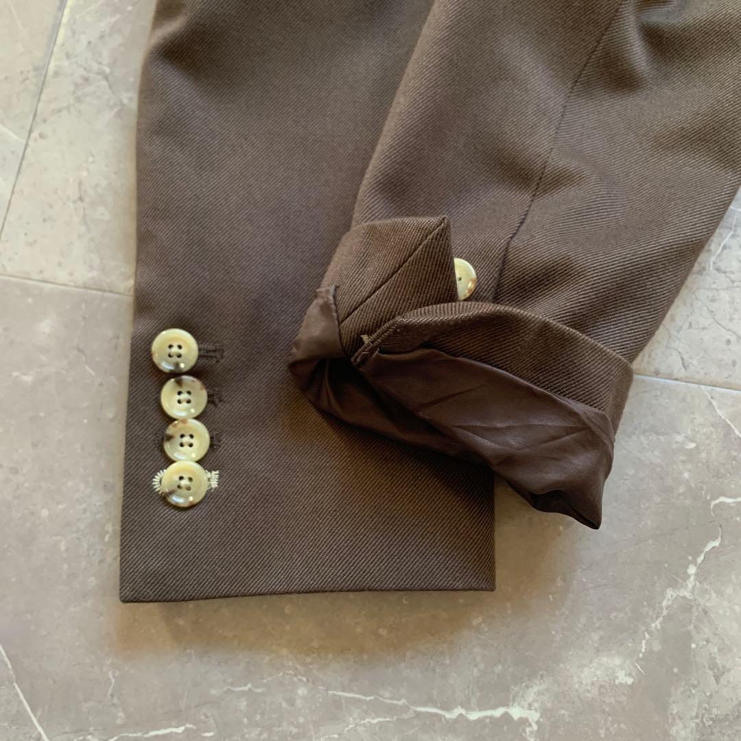 【美品】　anuans アニュアンス　ツイルダブルジャケット ブラウン