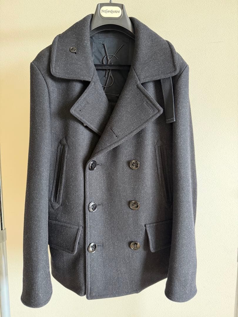 イヴサンローラン　ピーコート　ウール　サイズ46