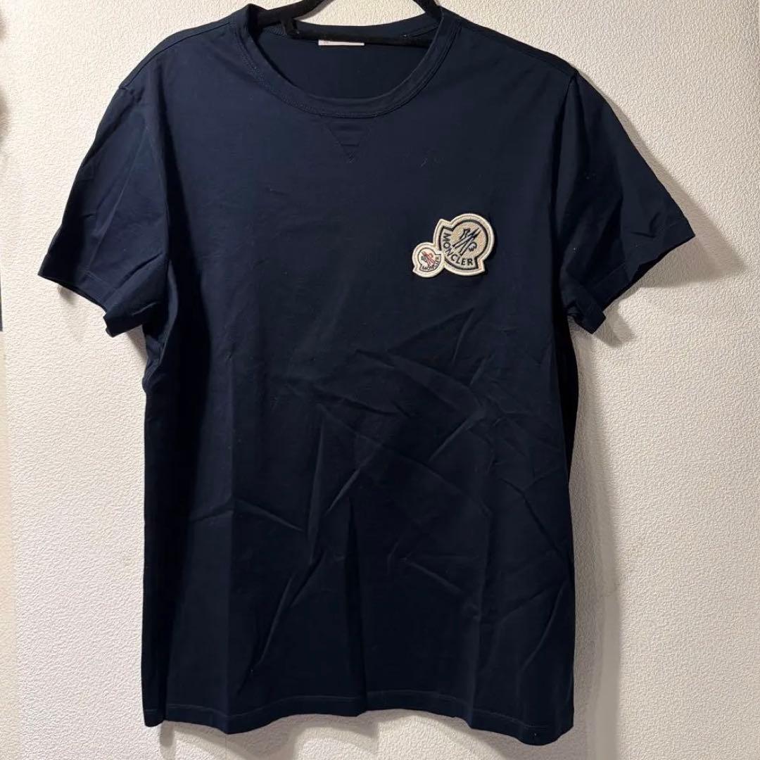 MONCLER ネイビー Tシャツ　Lサイズ