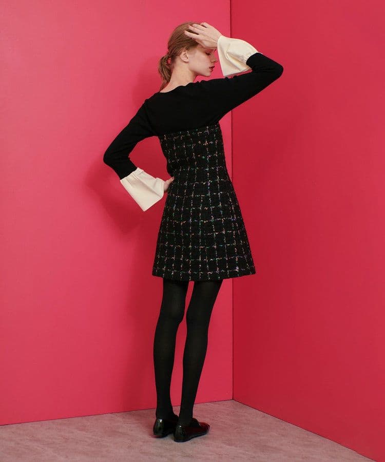 24AW CAMPOREラメツイードベアワンピース