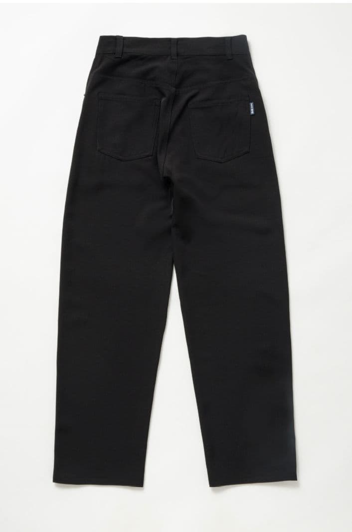 パンツ TTTMSW/Polyester straight slacks (BLACK)