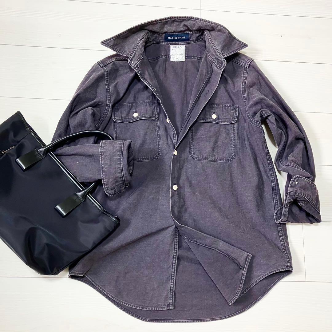 美品✨ マディソンブルー 長袖 コットンシャツ B刺繍