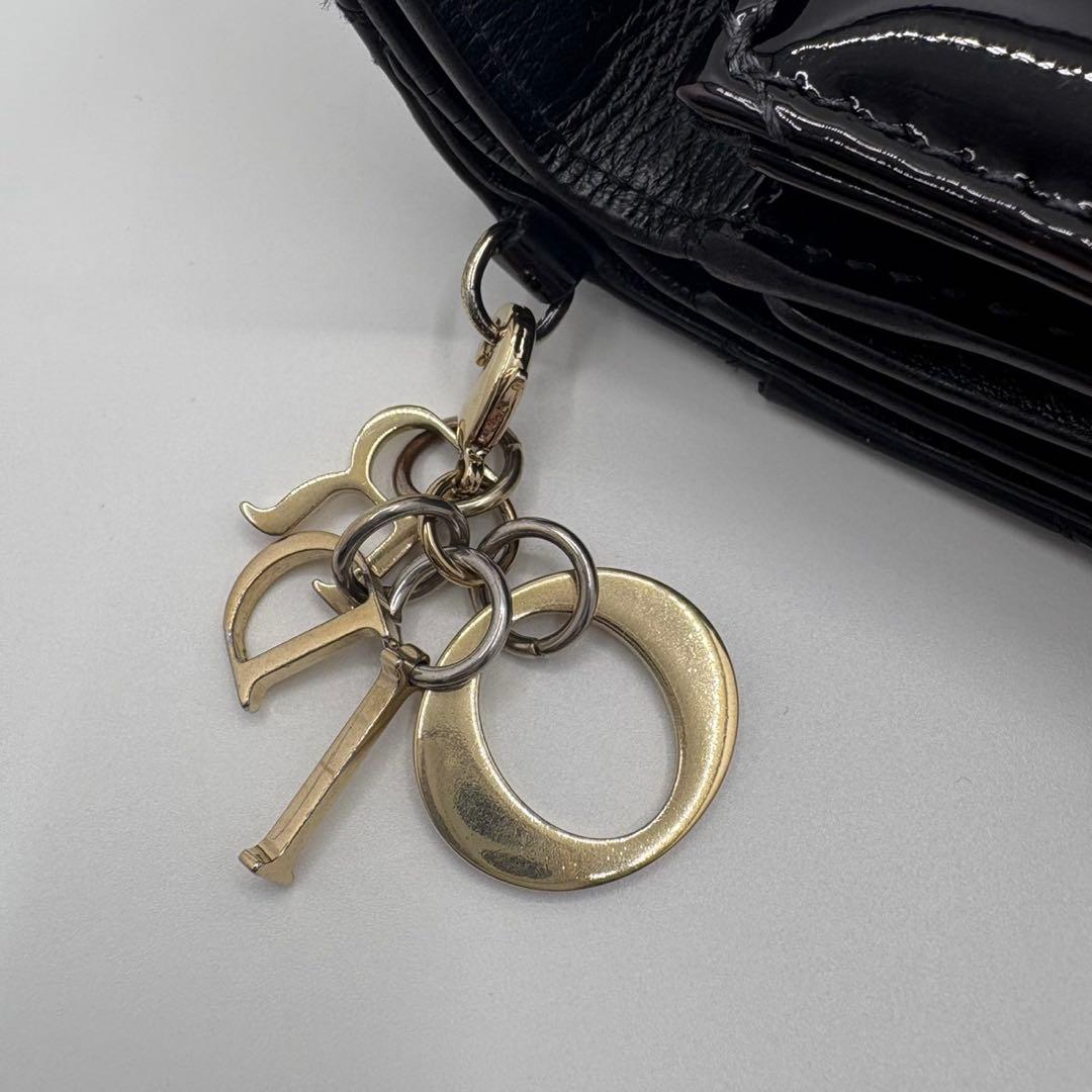 DIOR☆レディ ディオール☆エナメル☆ロータスウォレット☆カナージュ☆財