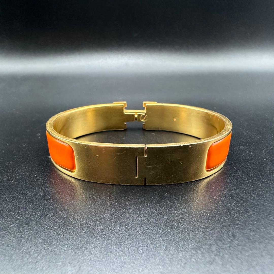 極美品✨　エルメス　バングル　ブレスレット　Hクリック　 ゴールド　857