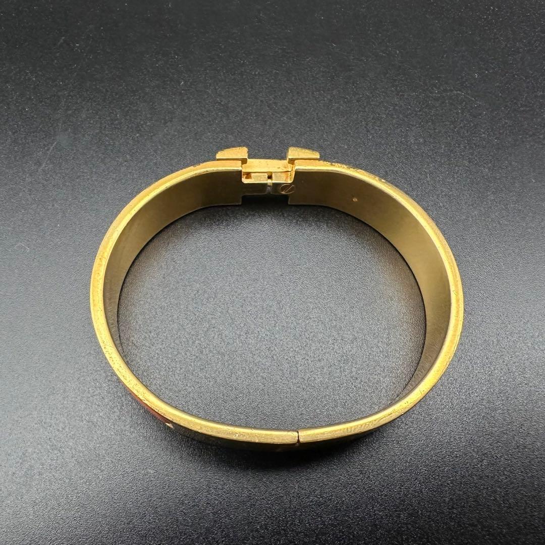 極美品✨　エルメス　バングル　ブレスレット　Hクリック　 ゴールド　857