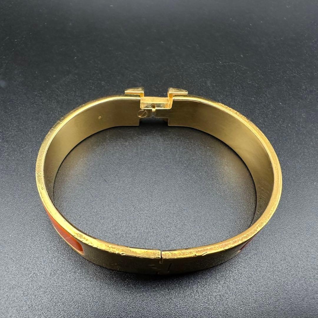 極美品✨　エルメス　バングル　ブレスレット　Hクリック　 ゴールド　857