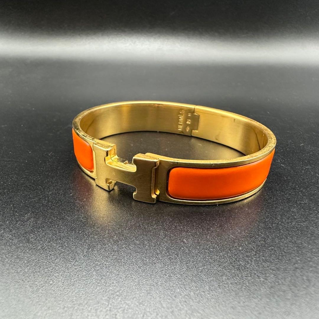 極美品✨　エルメス　バングル　ブレスレット　Hクリック　 ゴールド　857