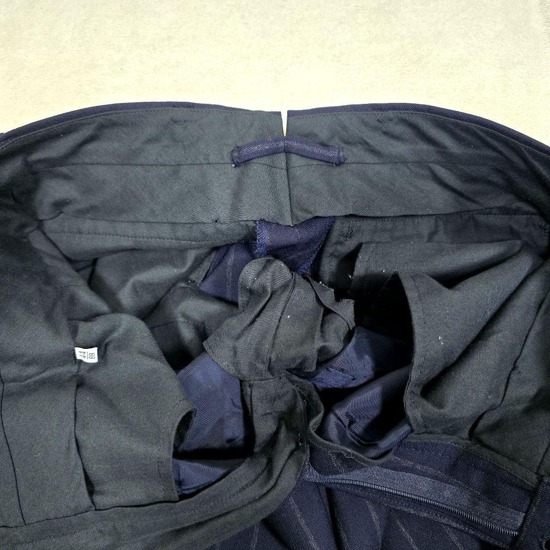 極美品 ビームスエフ スーツセットアップ ビジネス ストライプ ネイビー S相当