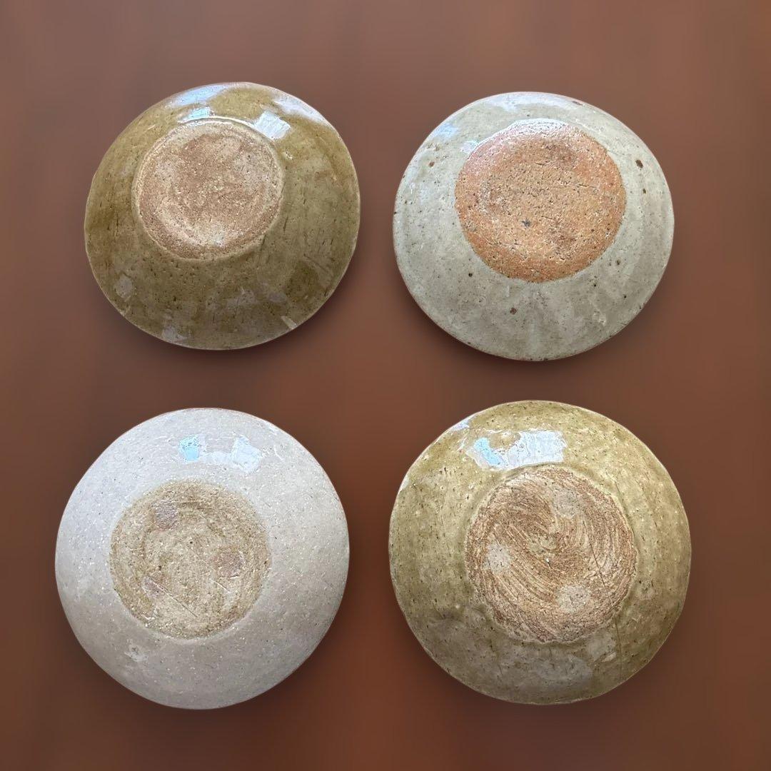 山口和声　4寸　小皿　スリップウェア　スリップウエア　4枚セット