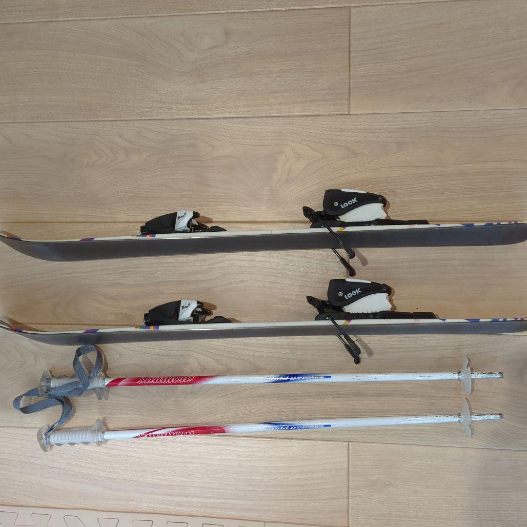 ジュニアスキー板90cm ポール　ストック75cm セットスワローswallow