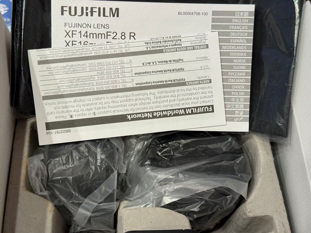 Fujinon XF16mmF1.4 R WR レンズ