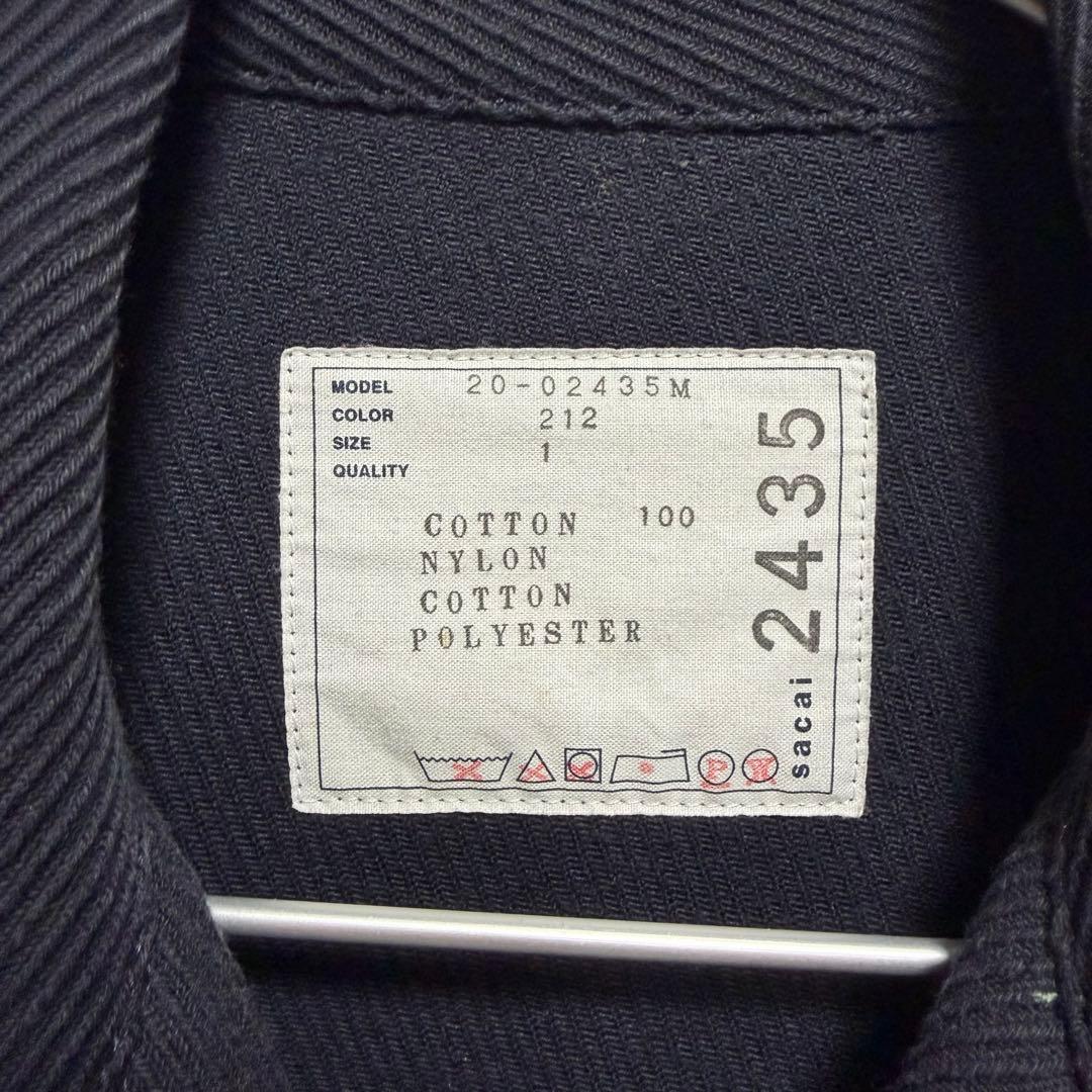 sacai 20aw コントラストディテールスリーブドッキングジャケット 1