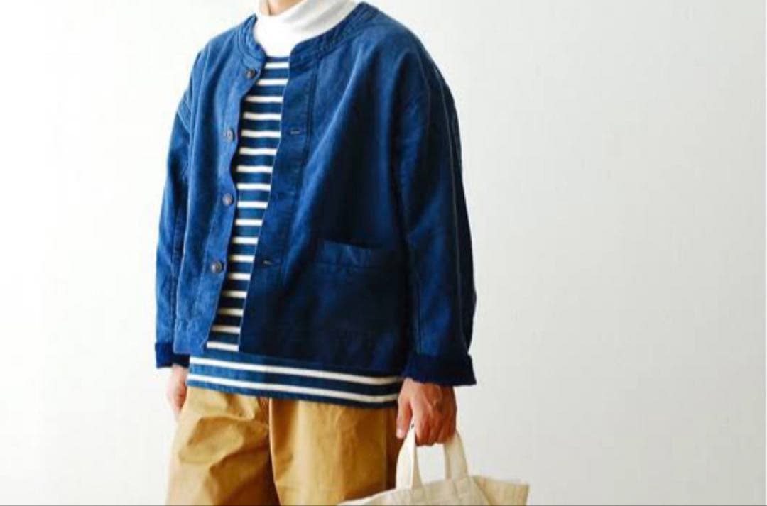 ポータークラシック ノーカラーモールスキンジャケット