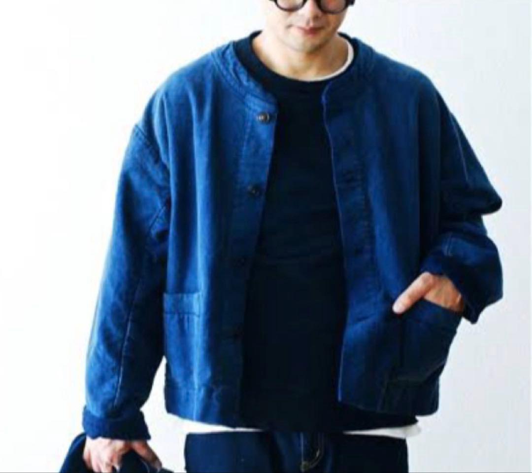 ポータークラシック ノーカラーモールスキンジャケット