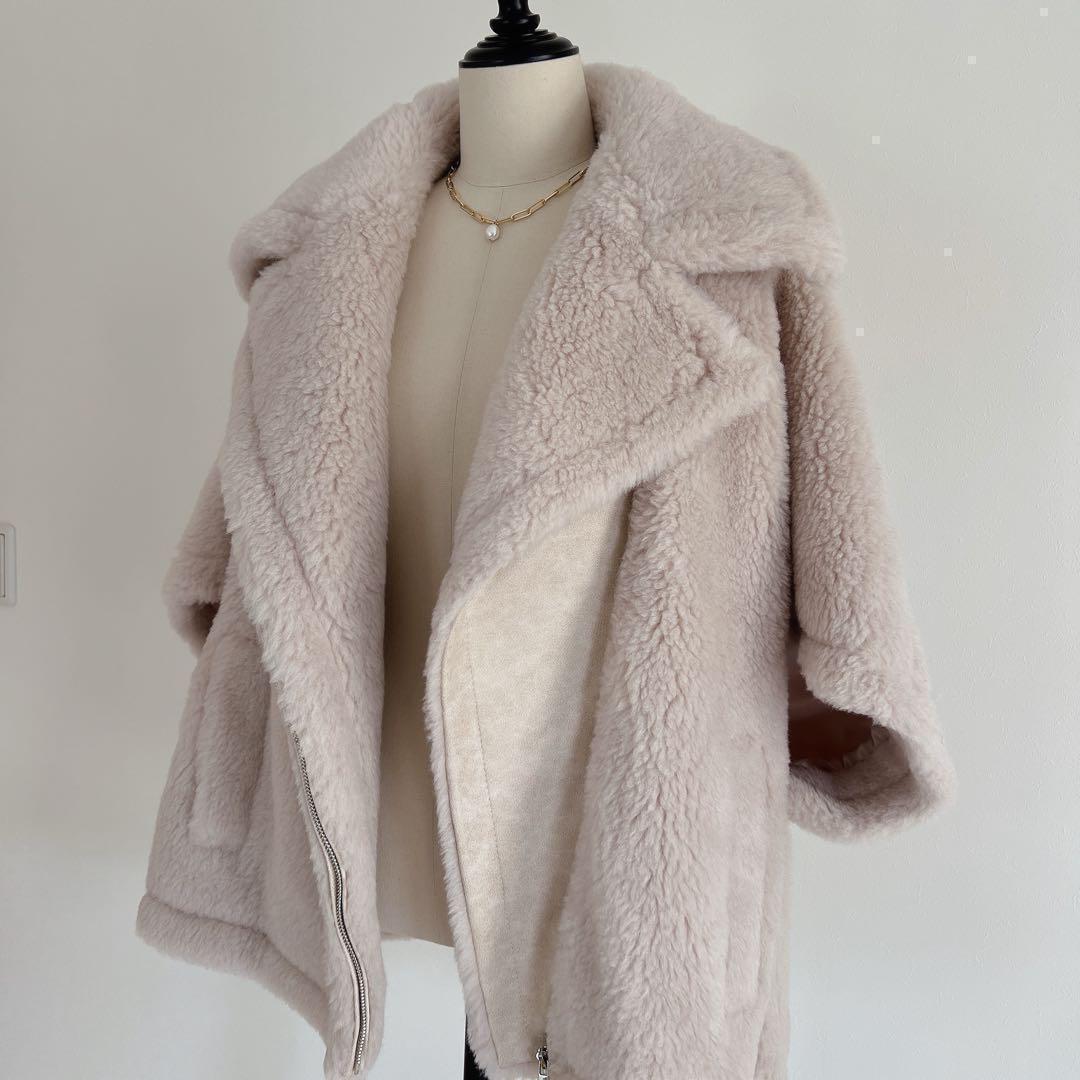 新品未使用 別注ベアポンチョジップテーラードライトベージュ