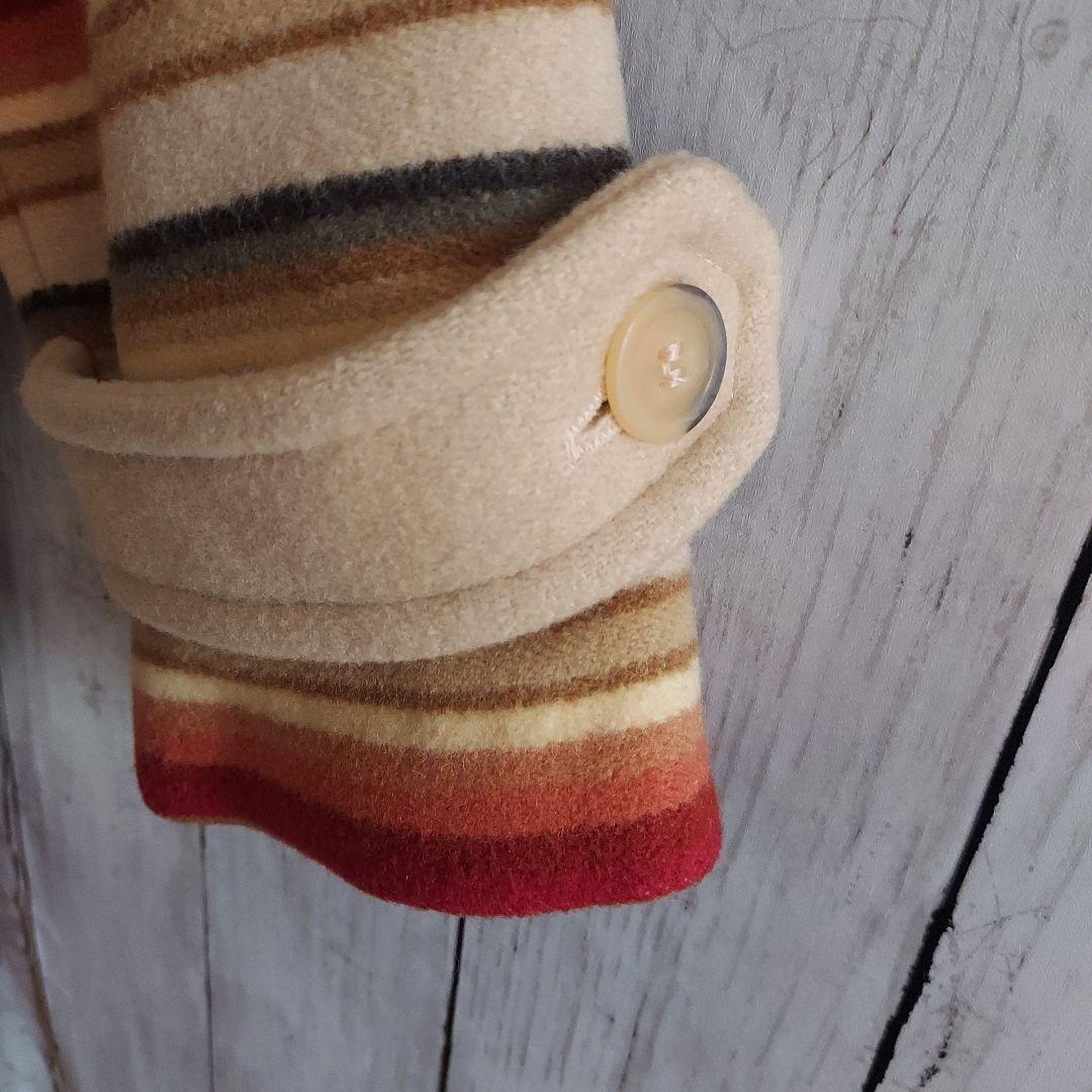 【PENDLETON】希少 ペンドルトン ネイティブ柄 ピーコート S ベージュ