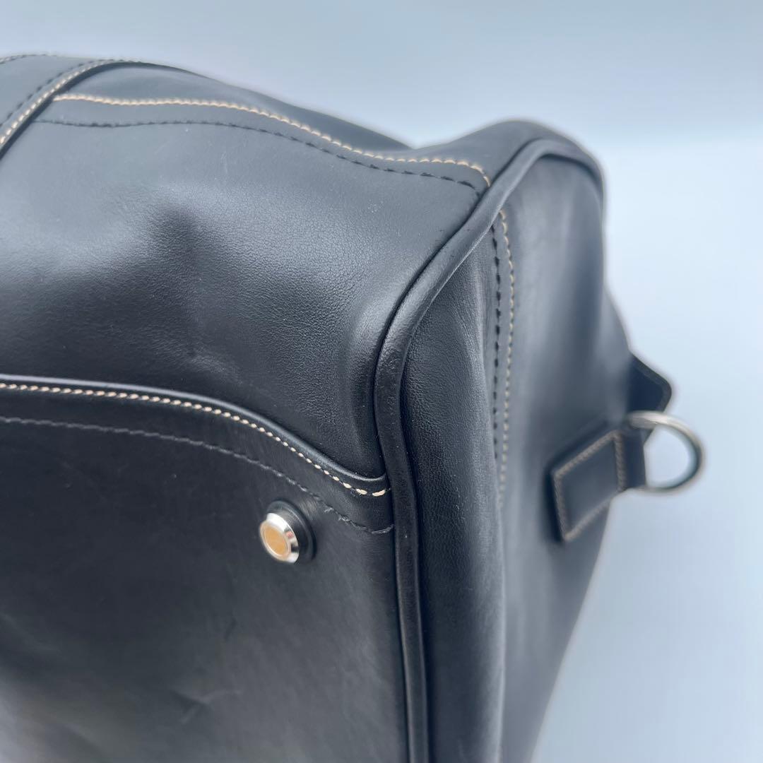 美品 コーチ 2way ボストンバッグ 旅行バッグ ブラック 黒 レザー