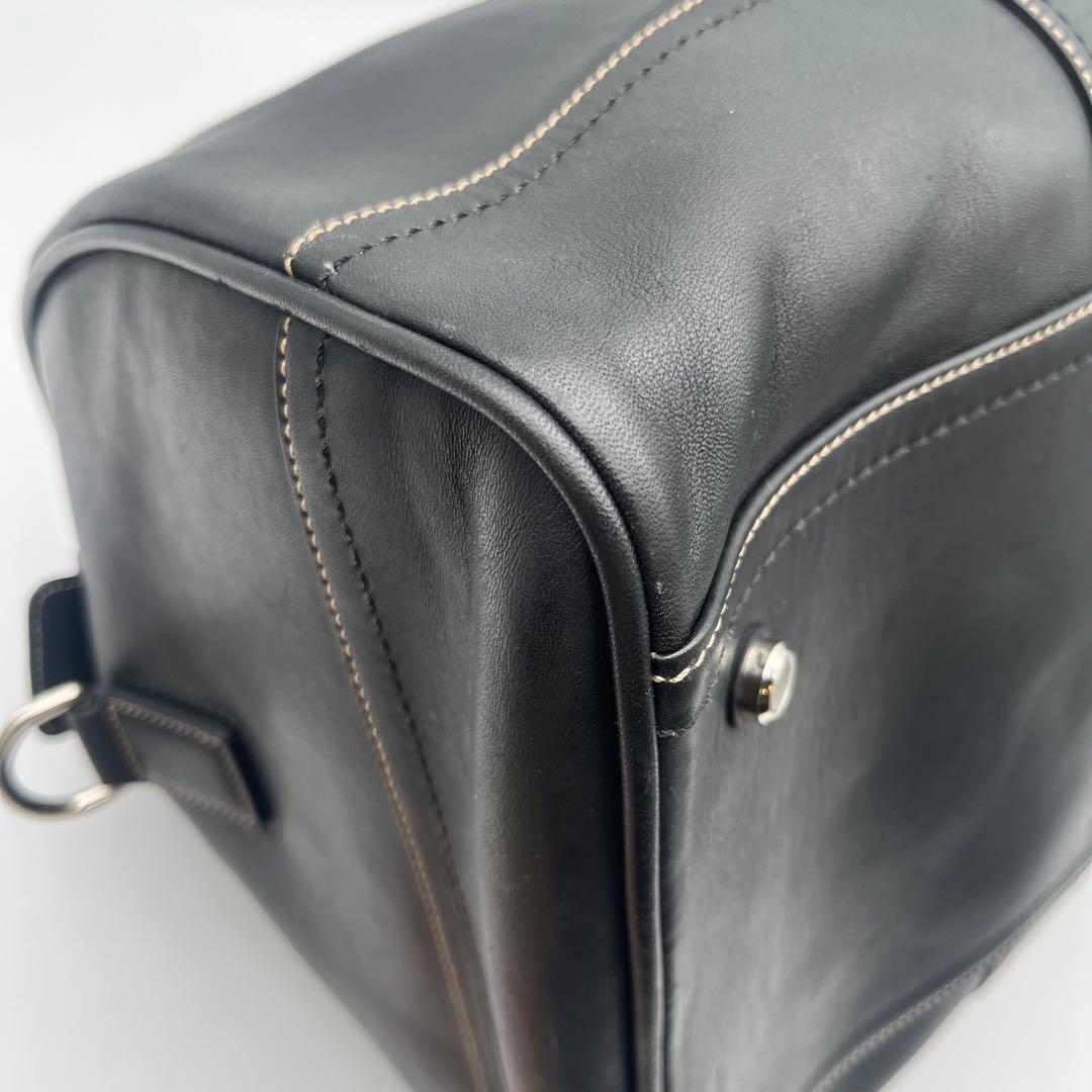 美品 コーチ 2way ボストンバッグ 旅行バッグ ブラック 黒 レザー