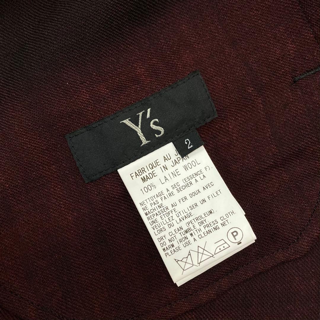 Y's ワイズ 美品 ウール フレンチスリーブ ワンピース マルチ2