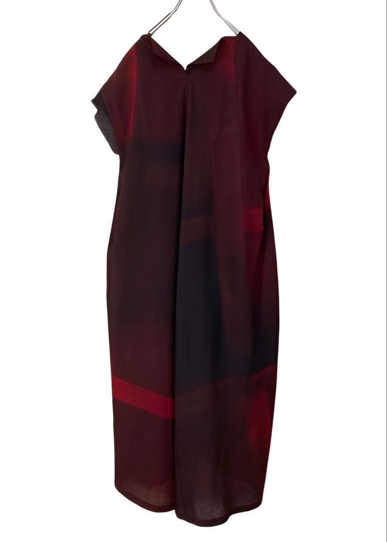 Y's ワイズ 美品 ウール フレンチスリーブ ワンピース マルチ2