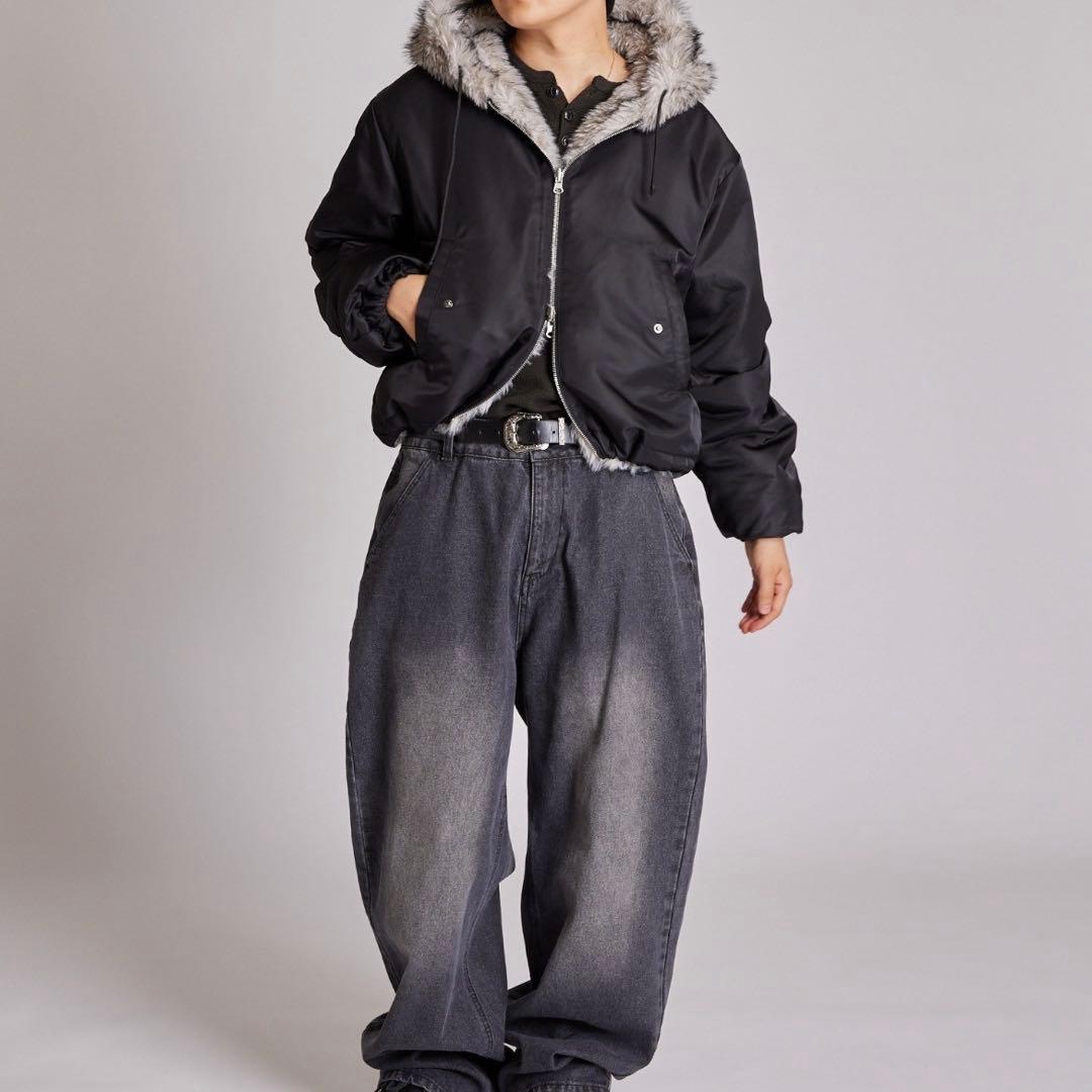 【ユニセックス】2way リバーシブルファーブルゾン