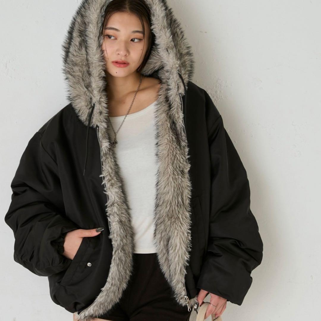 【ユニセックス】2way リバーシブルファーブルゾン