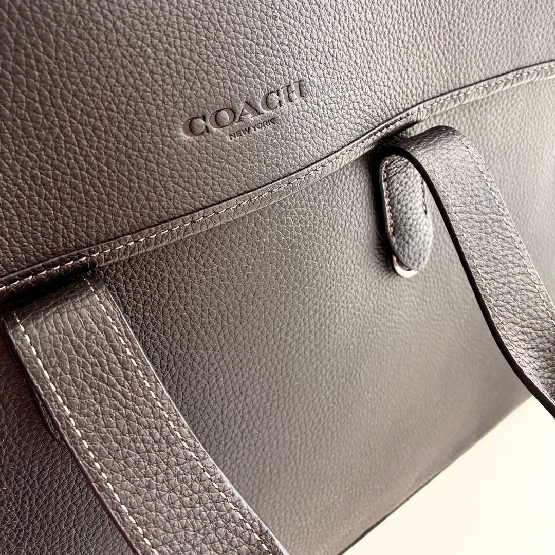【美品】COACH ビジネスバッグ ブラック レザー