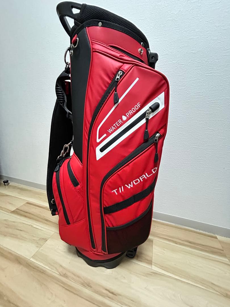 HONMA TW WORLD スタンドバッグ レッド　ウォータープルーフ