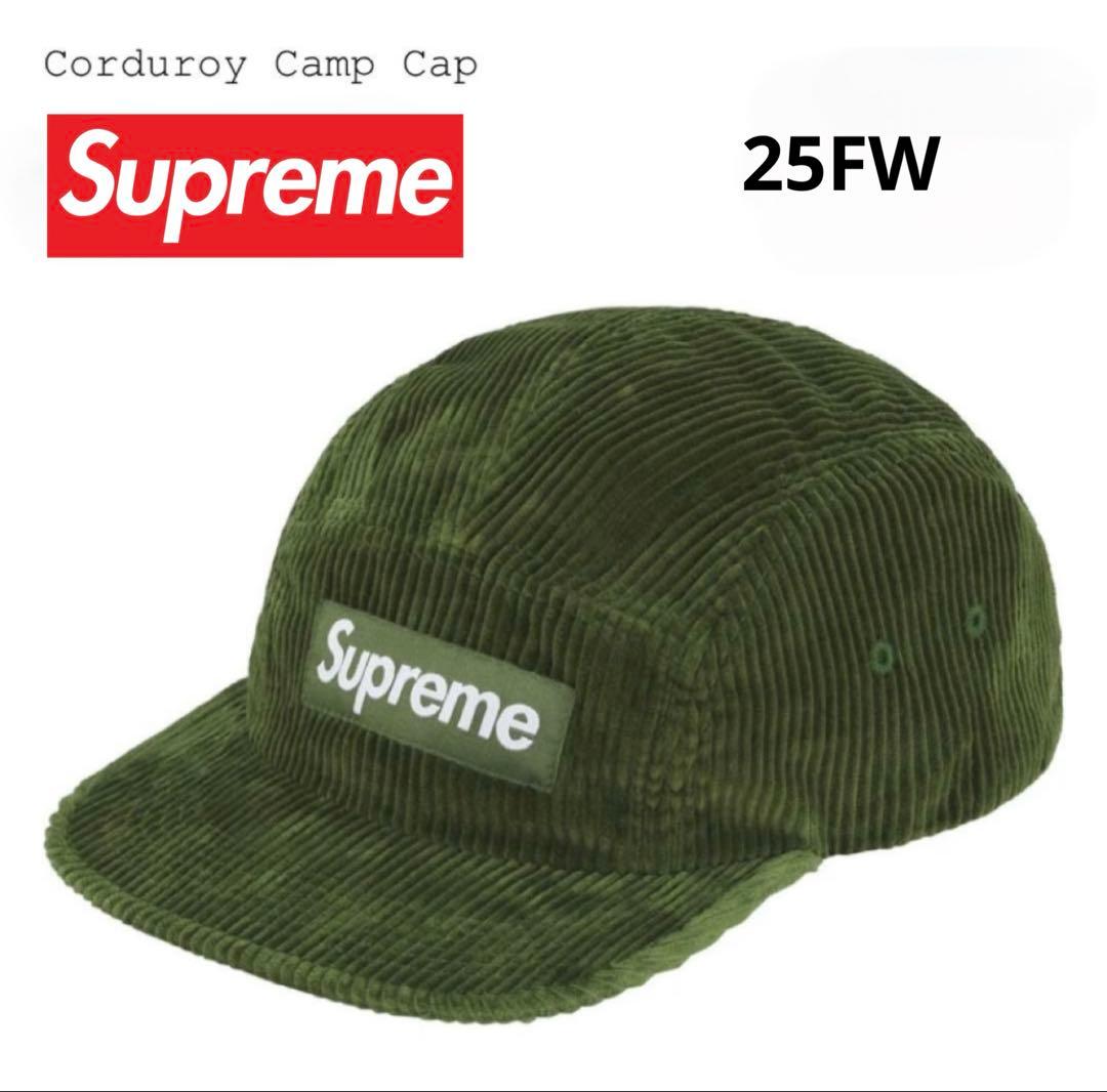 Supreme 25FW Corduroy Camp Cap オリーブ