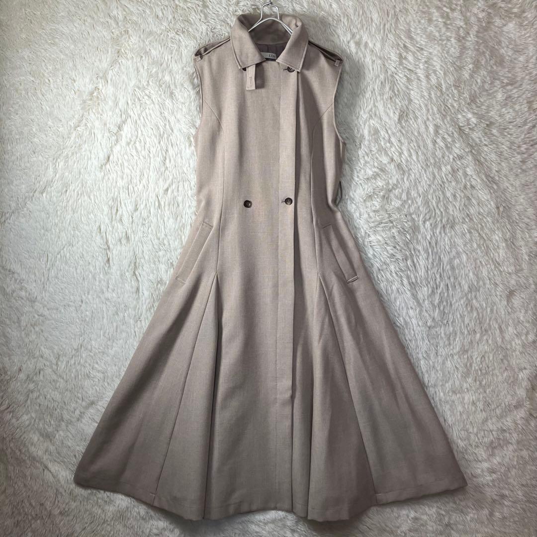 美品 L'Or ロル sleeveless coat dress フリーサイズ