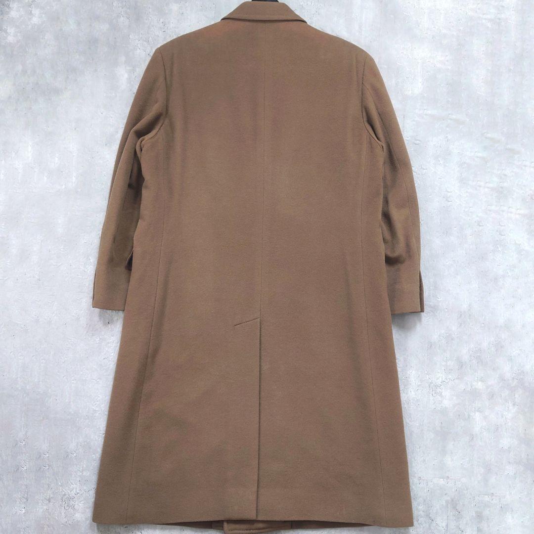 バーバリーズ ダブルブレストコート ウールカシミヤ ロング くすみカーキ