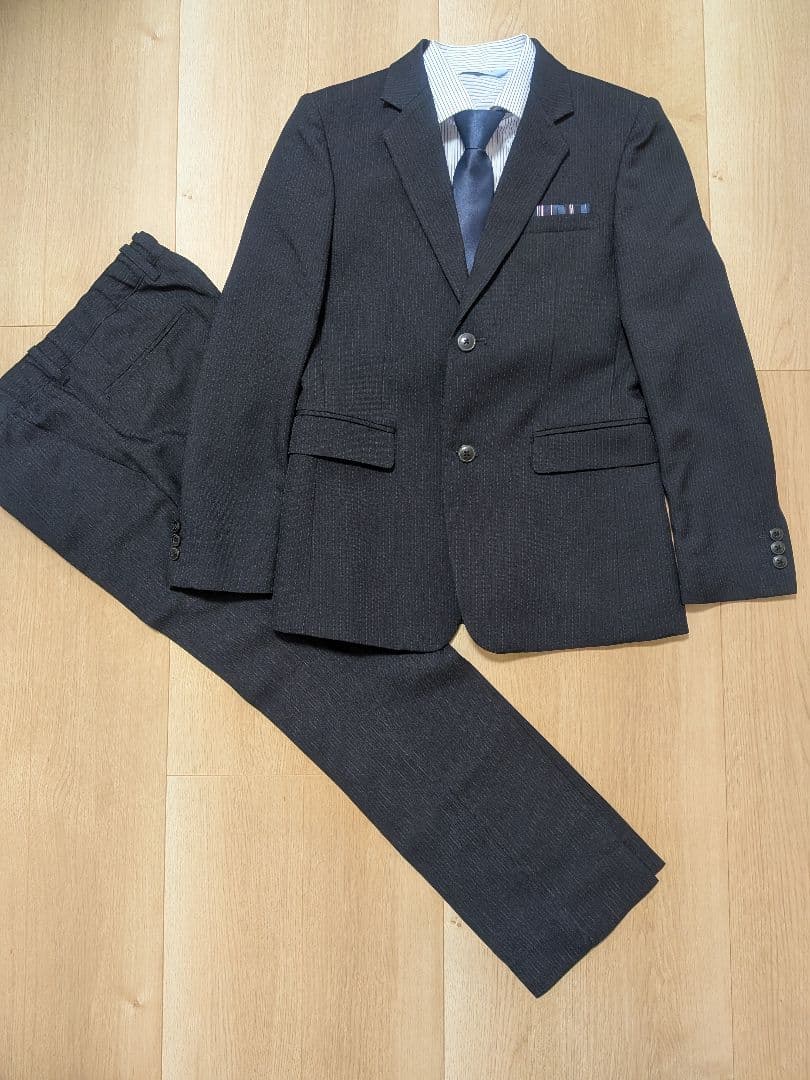 【極美品】Chopin　フォーマルスーツ・パンツ・シャツ　160　ネイビー　卒服