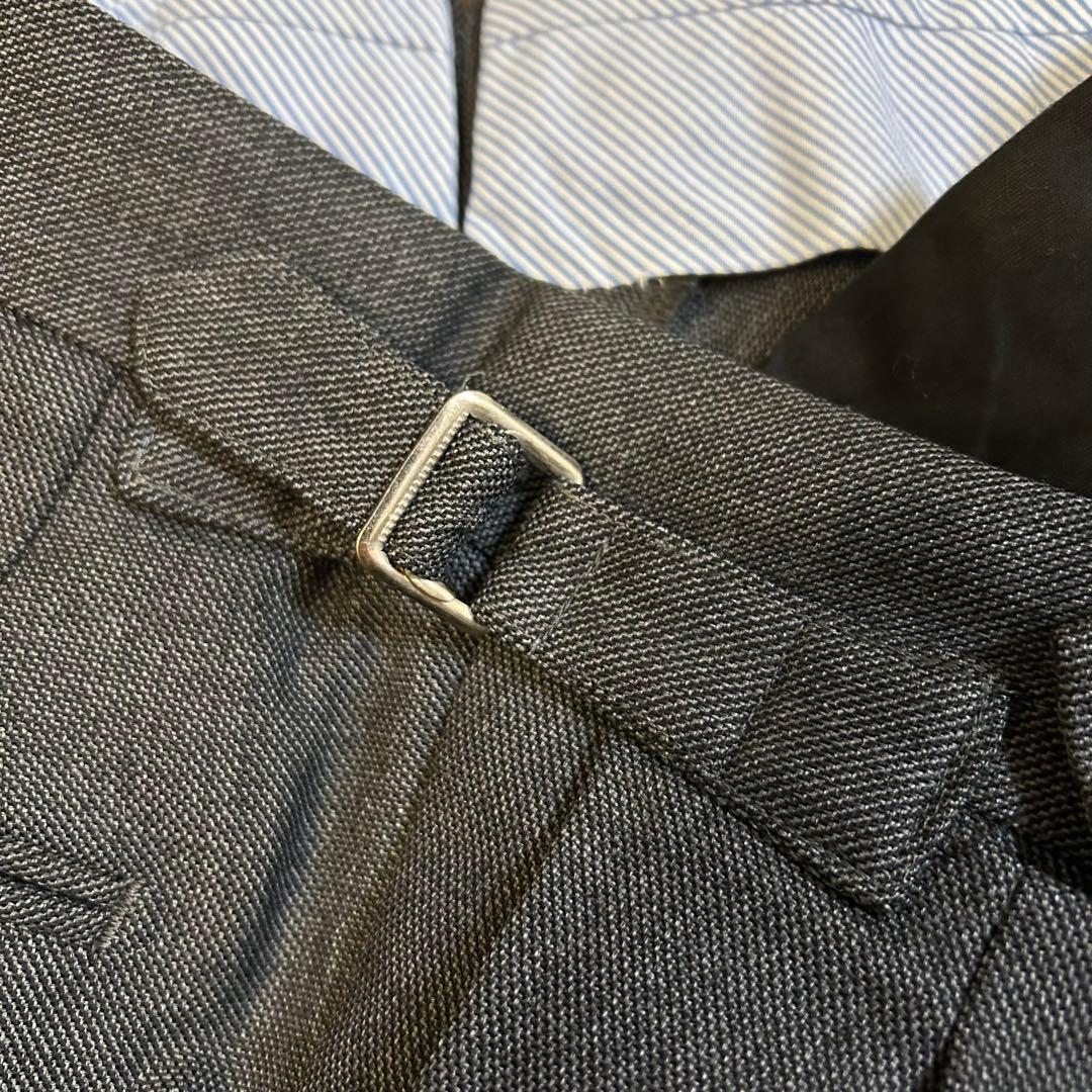 リングヂャケット スラックス グレー ウール100% サイドアジャスター 日本製